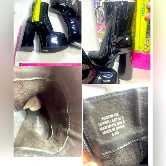 BNIB JEFFREY CAMPBELL WIDOW PATENT LEATHER PLATFORMS 6M - Picture 7 of 16